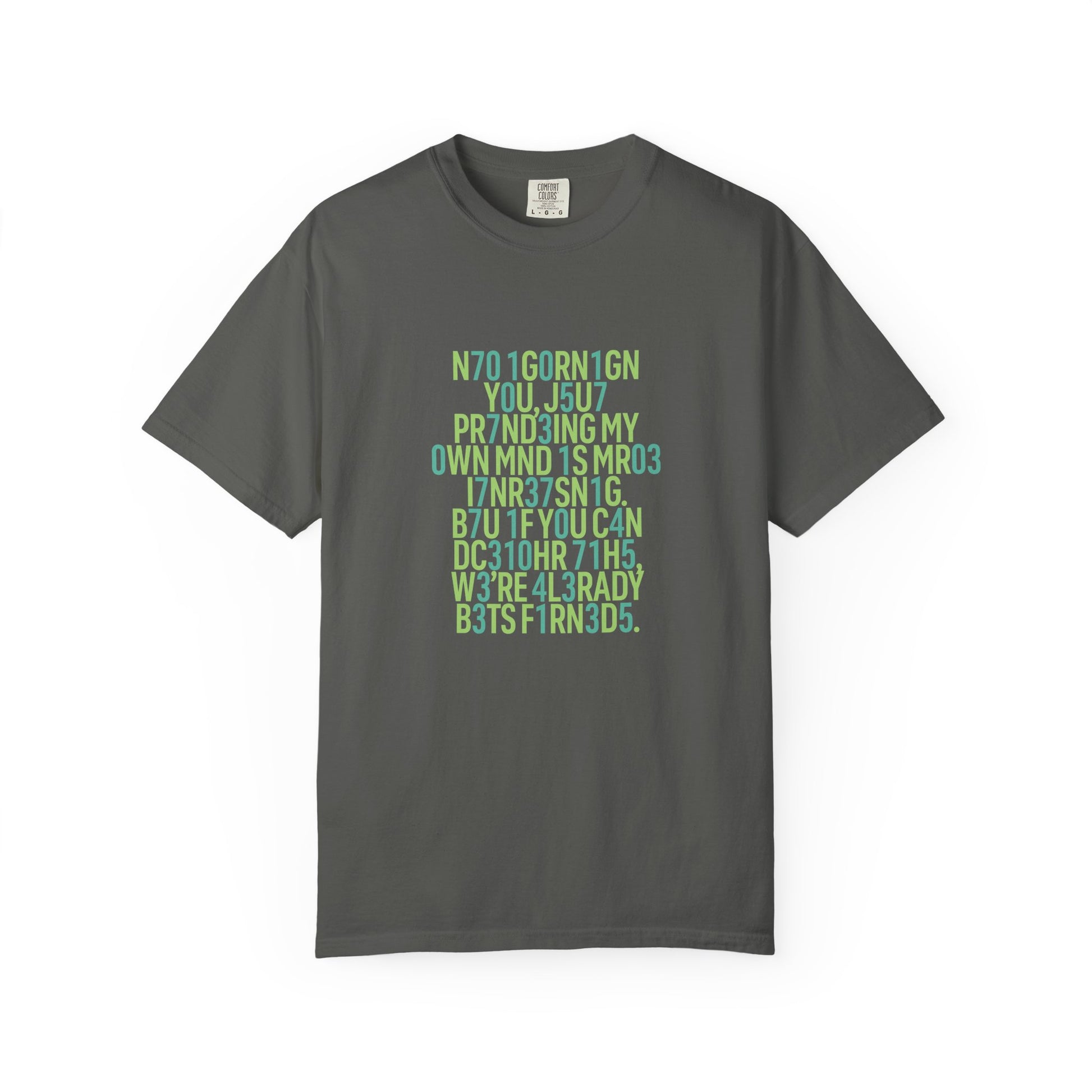 "Not Ignoring You” Scrambled Letters Tee – Funny Introvert Conversation Starter