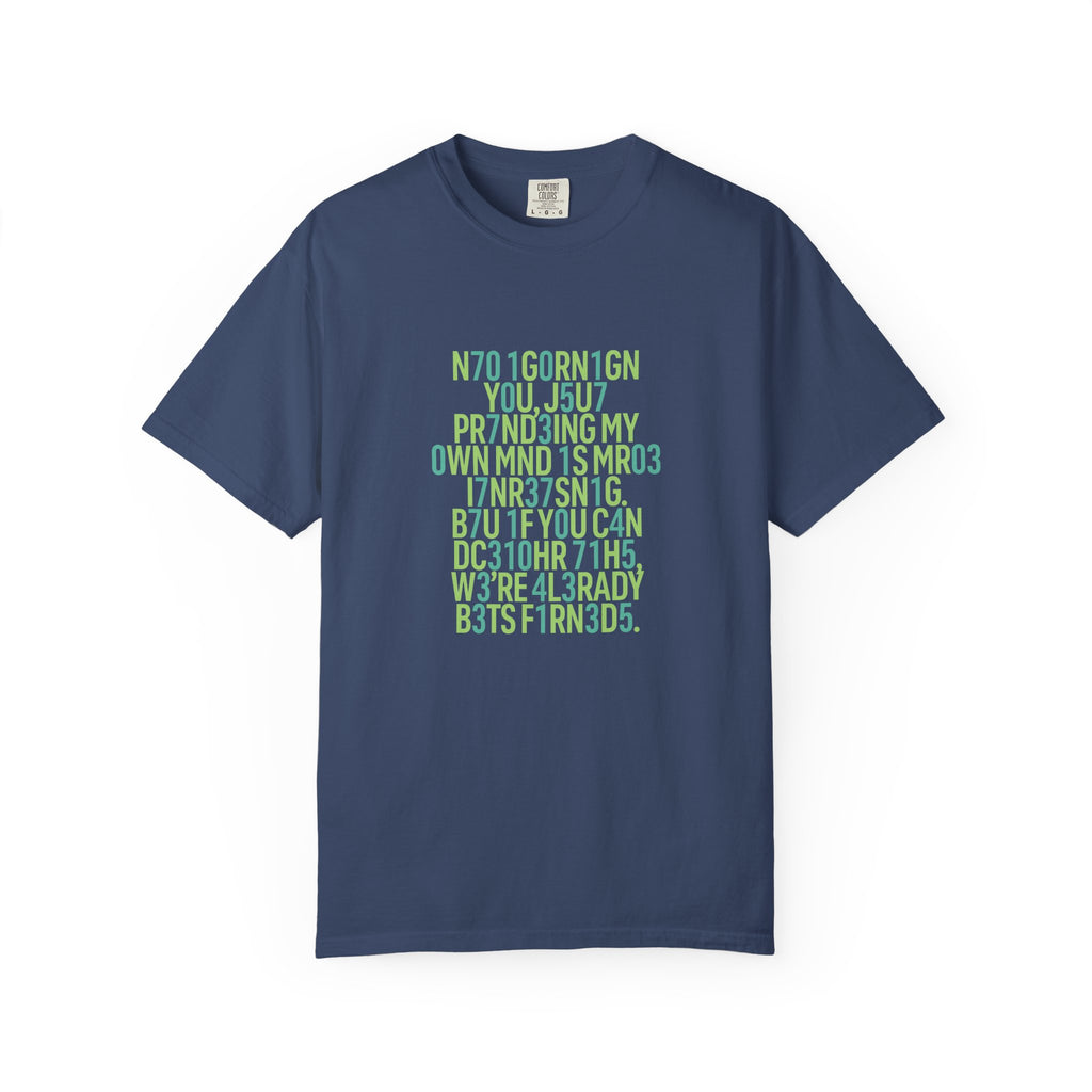 "Not Ignoring You” Scrambled Letters Tee – Funny Introvert Conversation Starter