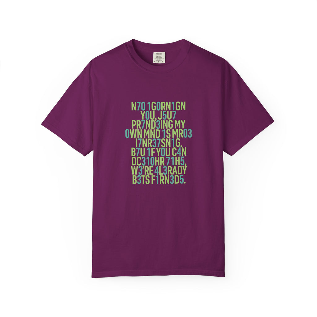 "Not Ignoring You” Scrambled Letters Tee – Funny Introvert Conversation Starter