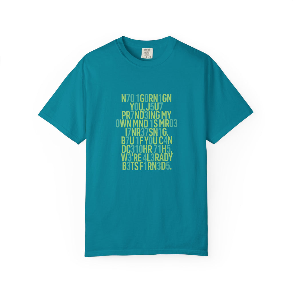 "Not Ignoring You” Scrambled Letters Tee – Funny Introvert Conversation Starter