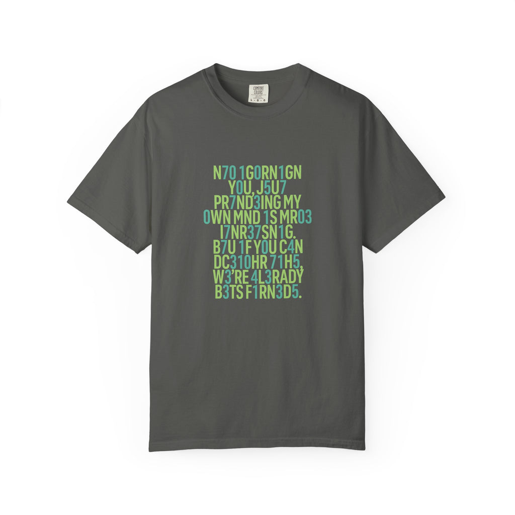 "Not Ignoring You” Scrambled Letters Tee – Funny Introvert Conversation Starter